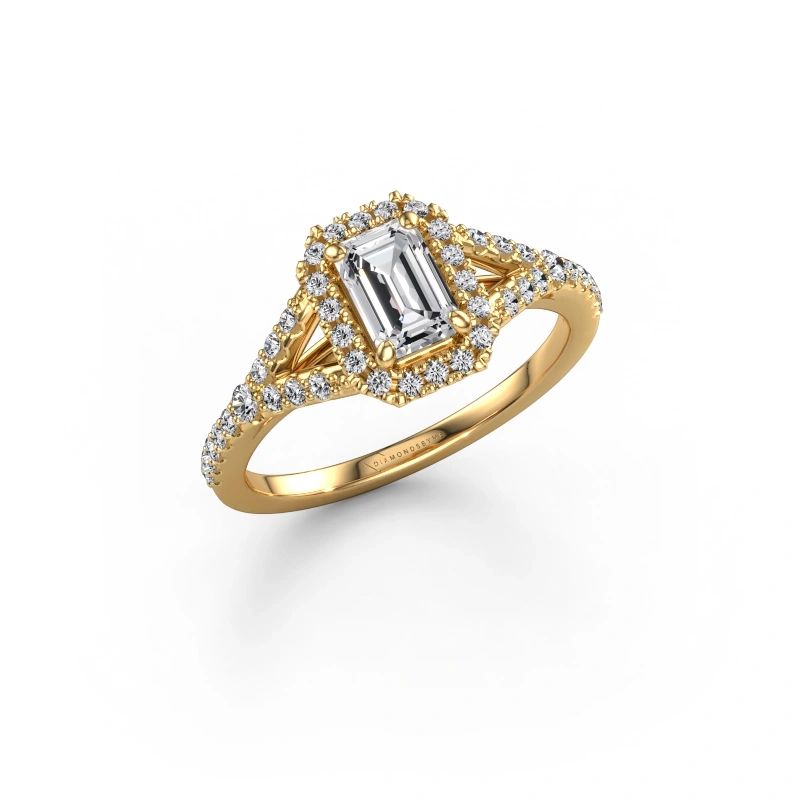 Engagement ring Kimber EME 585 gold lab grown diamond 1.036 crt