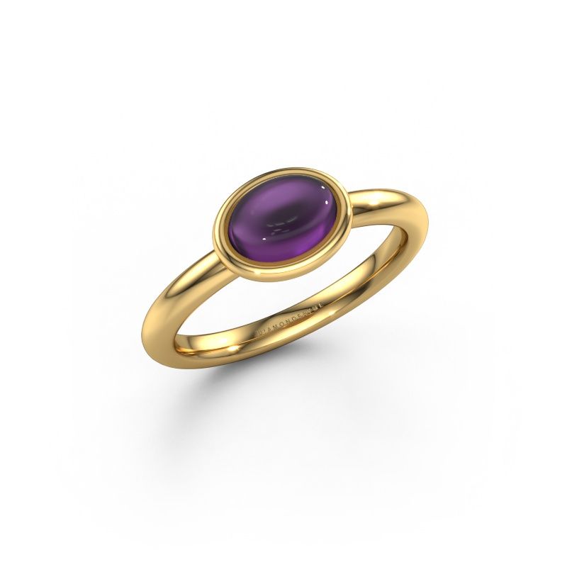Ring Blossom OVL 585 gold amethyst 7x5 mm