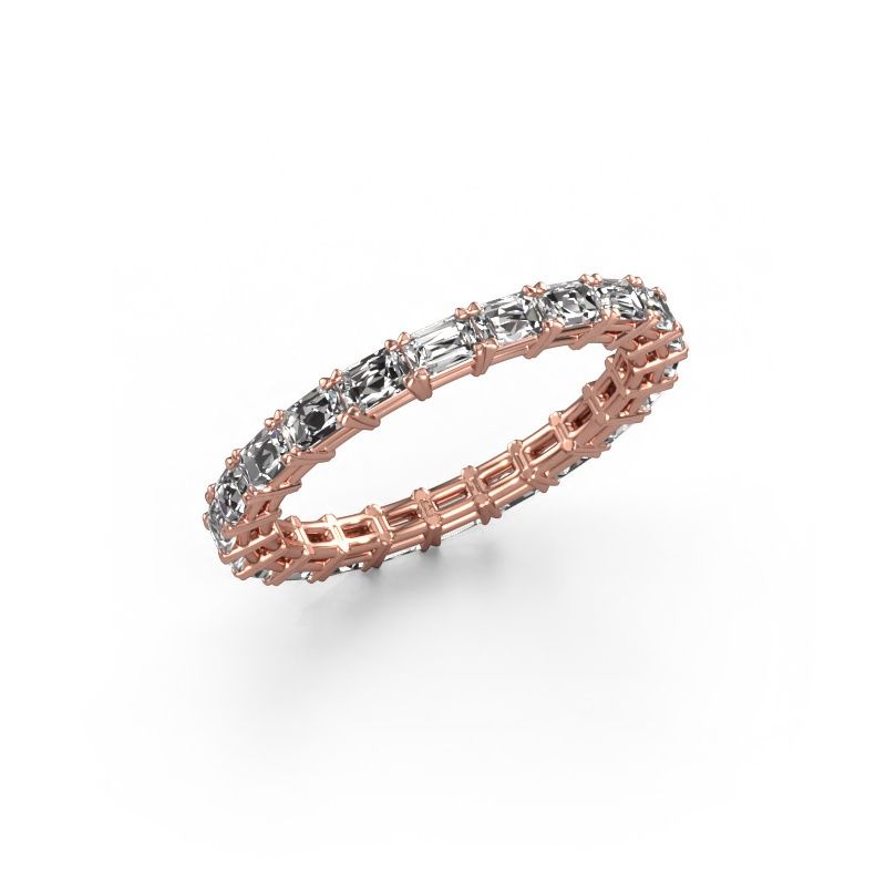 Stackable ring Vivienne EME 3x2 585 rose gold lab-grown diamond 2.20 crt