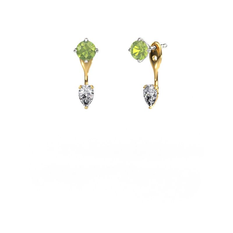 Ohrhänger Kate RND-PER 585 Weißgold Peridot 5 mm