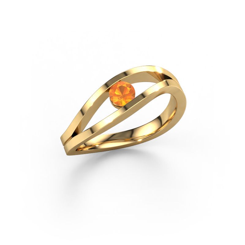 Engagement ring Sigrid 1 585 gold citrin 3.7 mm