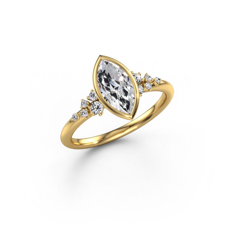 Engagement ring Aliyah MRQ 585 gold lab grown diamond 1.133 crt