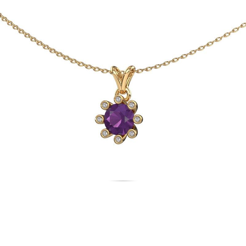 Anhänger Carola 3 585 Gold Amethyst 6 mm