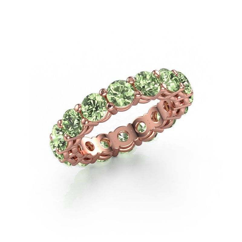 Aanschuifring Michelle full 4.2 585 rosé goud groene lab grown diamant 4.2 mm