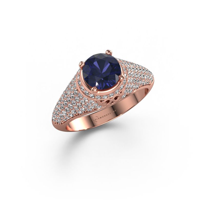 Ring Sharee 585 Roségold Saphir 6.5 mm