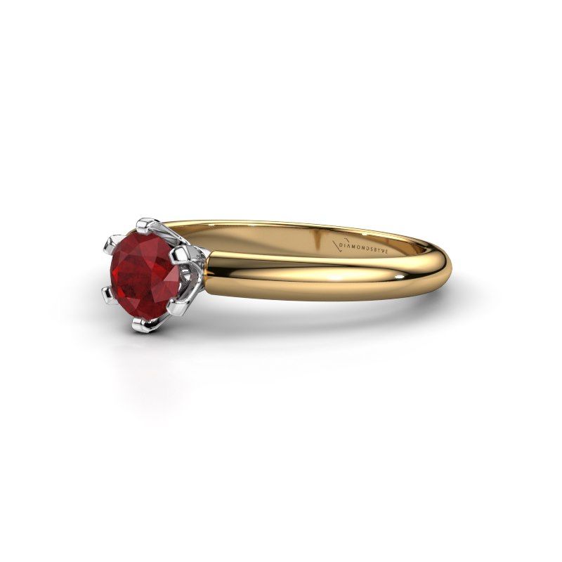 Image de Bague de fiançailles Tiffy 1<br/>585 or jaune<br/>Rubis 5 mm