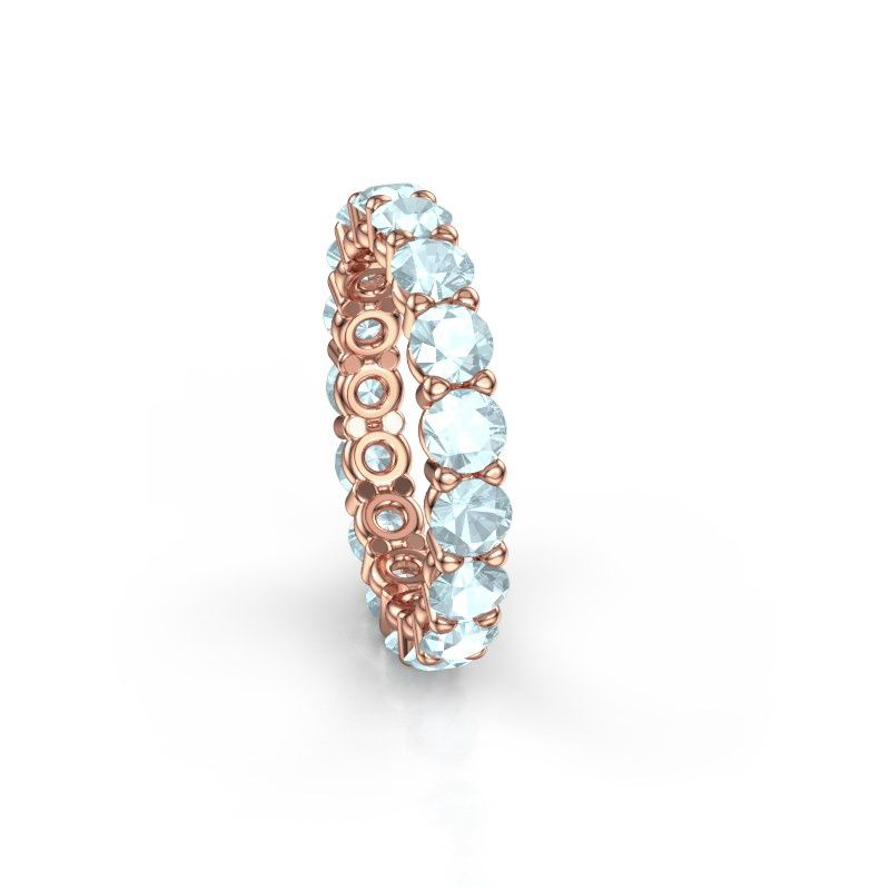Bild von Vorsteckring heddy rnd 3.7<br/>585 Roségold<br/>Aquamarin 3.7 mm