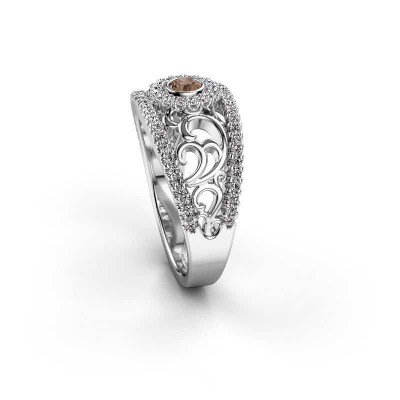 Image of Ring Lavona<br/>950 platinum<br/>Brown diamond 0.50 crt