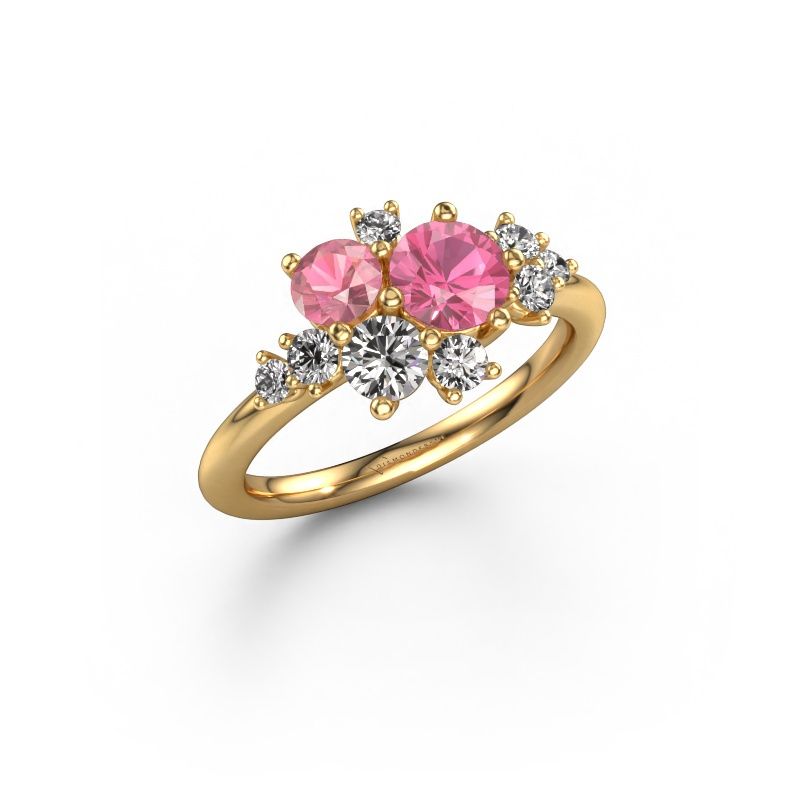 Ring Veronica 585 gold pink sapphire 5.4 mm