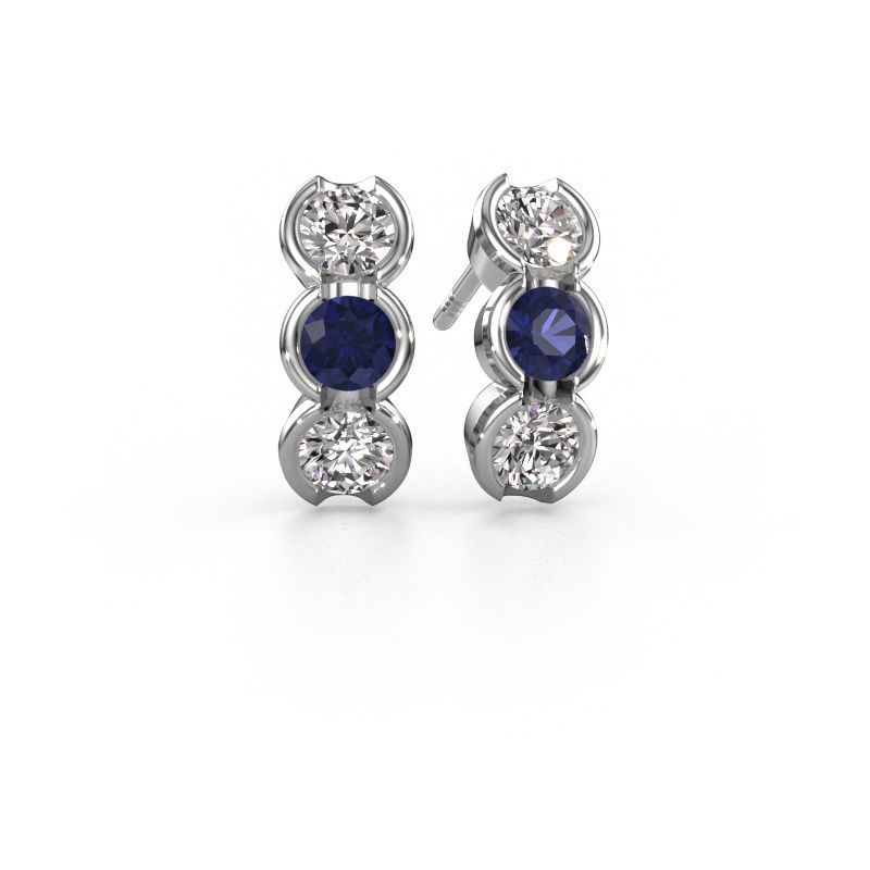 Pendientes Lotte 585 oro blanco diamante 1.50 crt