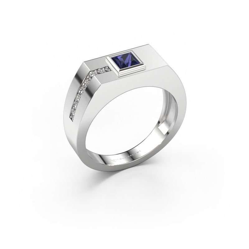 Men's ring Robertus 1 950 platinum sapphire 4 mm