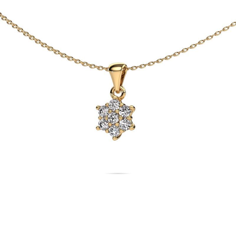 Pendant Chantal 585 gold diamond 0.385 crt
