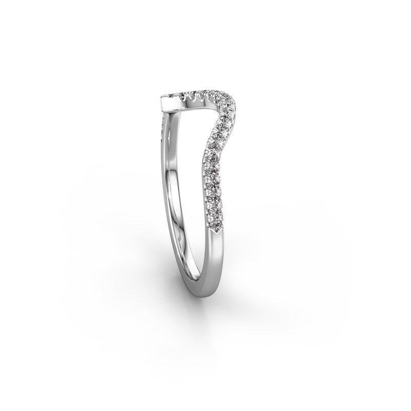 Afbeelding van Aanschuifring SR0633-2<br/>585 witgoud<br/>Diamant 0.195 crt