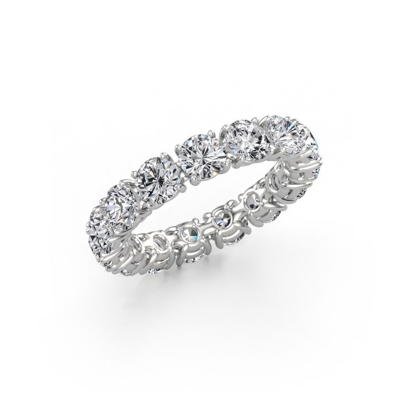 Anello Vivienne 4.2 585 oro bianco diamante lab grown 4.50 crt