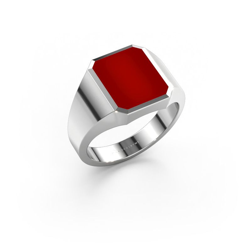 Siegelring Lars 2 585 Weissgold Karneol 12x10 mm