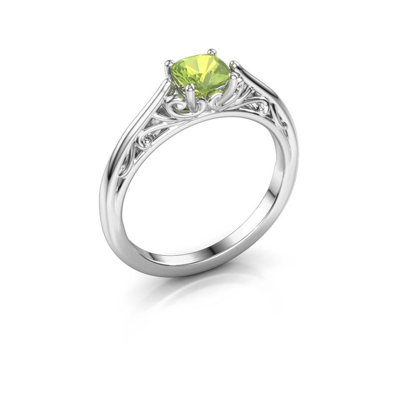 Image of Engagement ring shannon cus<br/>950 platinum<br/>Peridot 5 mm
