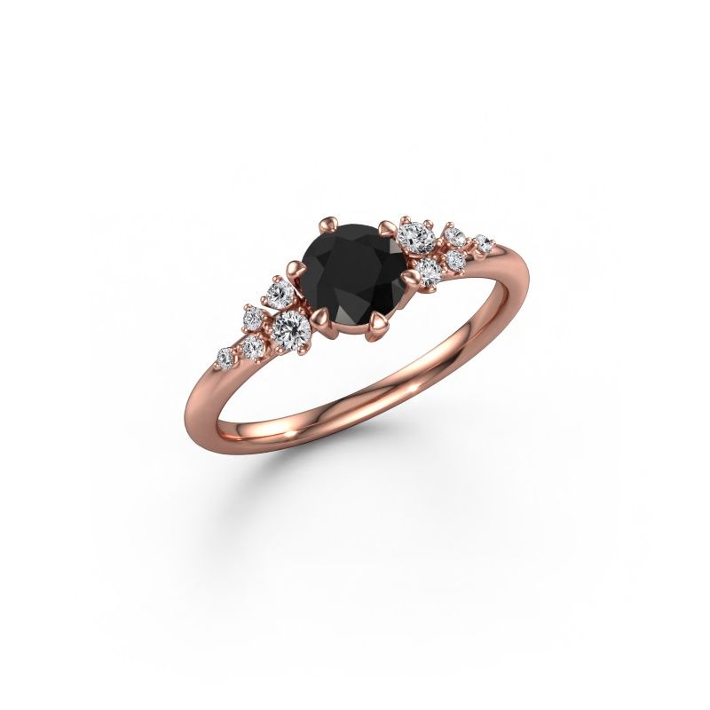 Bague Royce RND 585 or rose diamant noir 0.913 crt