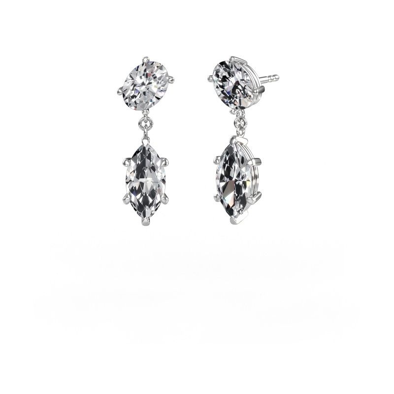 Hengende øredobber Toi et Moi OVL-MRQ 950 platina lab-diamant 5.20 crt