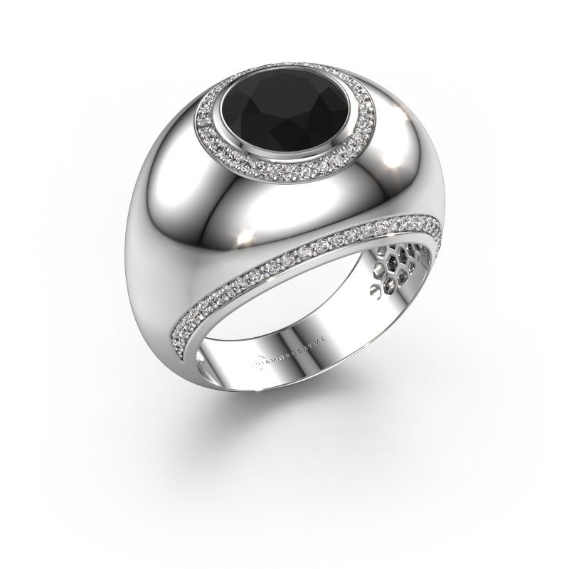 Ring Roxann 585 witgoud zwarte diamant 2.81 crt