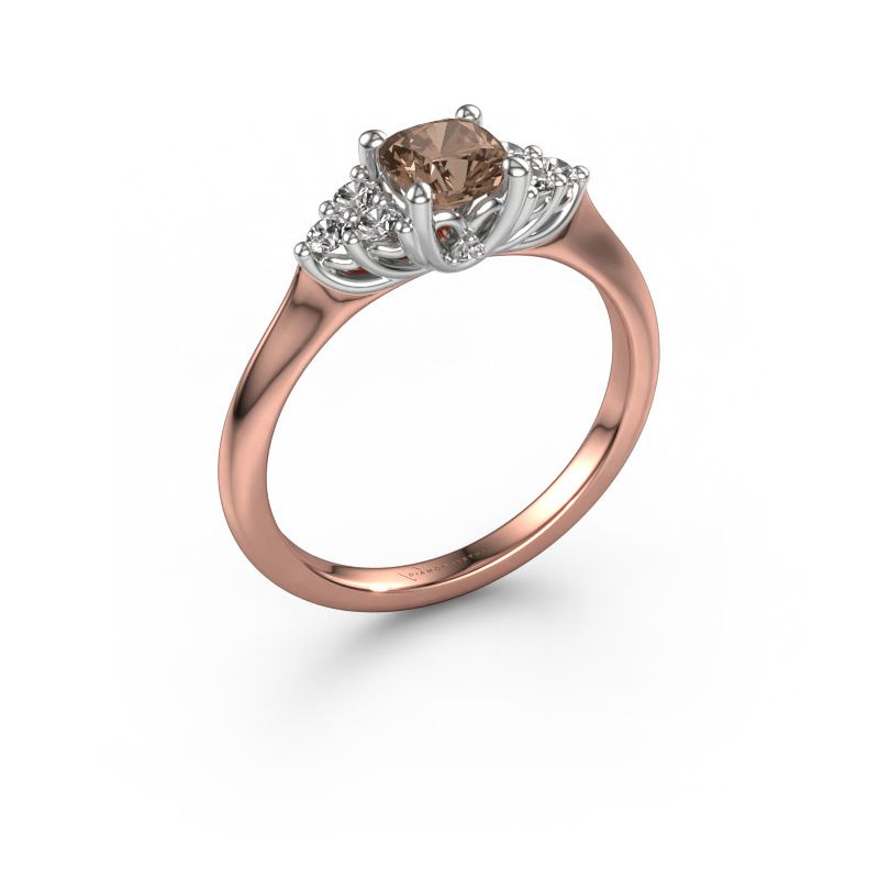 Engagement ring Felipa CUS 585 rose gold brown diamond 0.893 crt