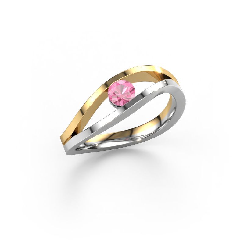 Ring Sigrid 1 585 white gold pink sapphire 4 mm