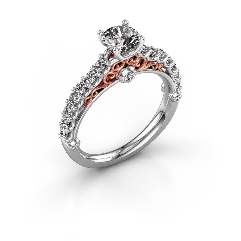 Afbeelding van Verlovingsring Shaunda<br/>585 witgoud<br/>Diamant 1.10 crt