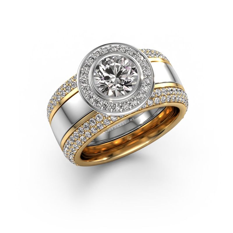 Ring Roxie 585 white gold lab grown diamond 2.06 crt