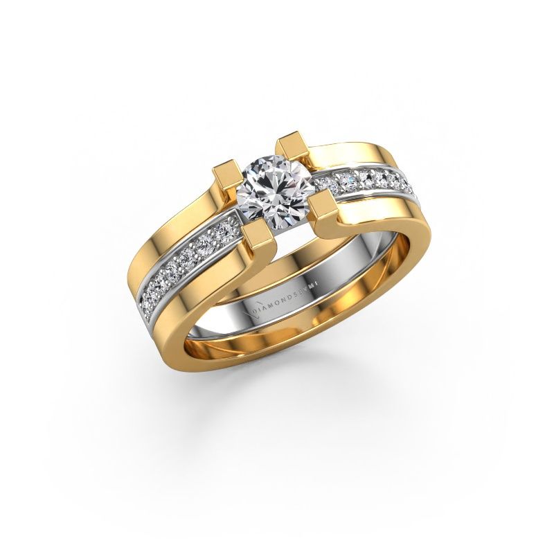 Engagement ring Myrthe 585 white gold lab-grown diamond 0.668 crt
