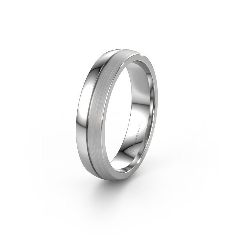 Wedding ring WH0200M25BPM 585 white gold ±0.20x0.08 in