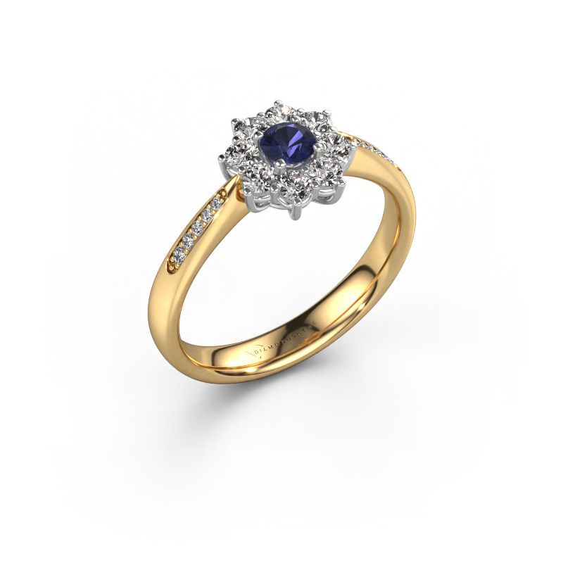 Bague de fiançailles Carolyn 2 585 or jaune saphir 3.4 mm