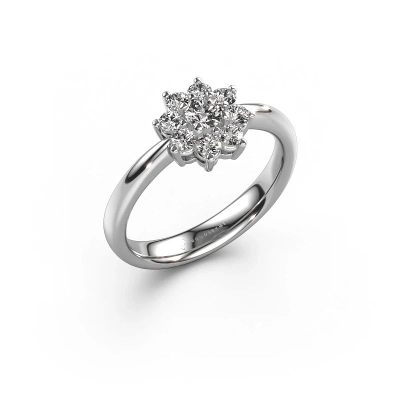 Verlovingsring Camille 1 585 witgoud zirkonia 3.4 mm
