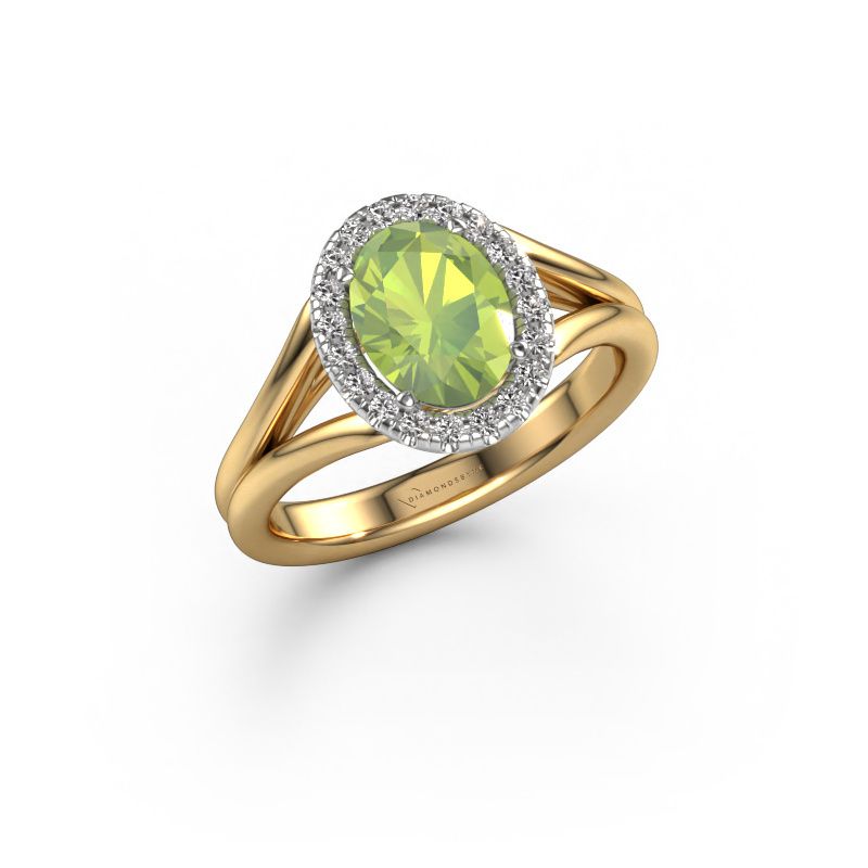 Engagement ring Verla ovl 1 585 gold peridot 8x6 mm
