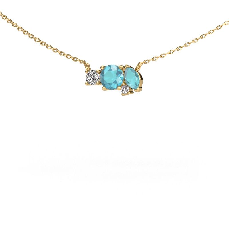 Pendant Frauke RND 585 gold blue topaz 5 mm