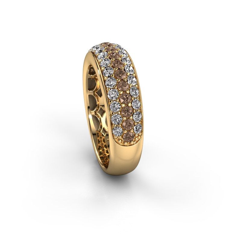 Afbeelding van Ring Emely 8<br/>585 goud<br/>Bruine diamant 1.316 crt
