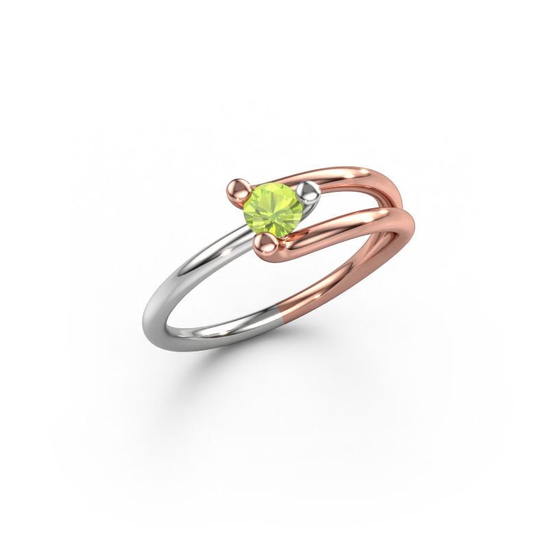 Ring Roosmarijn 585 rosé goud peridoot 3.7 mm