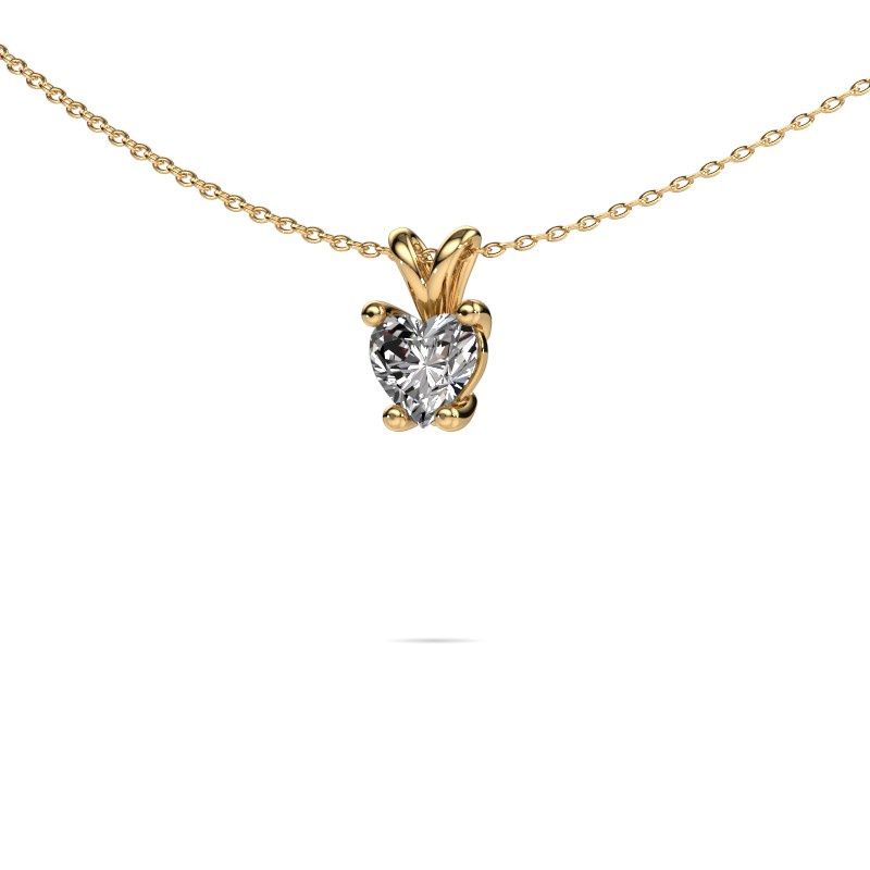 Image of Necklace Sam Heart 585 gold diamond 0.80 crt