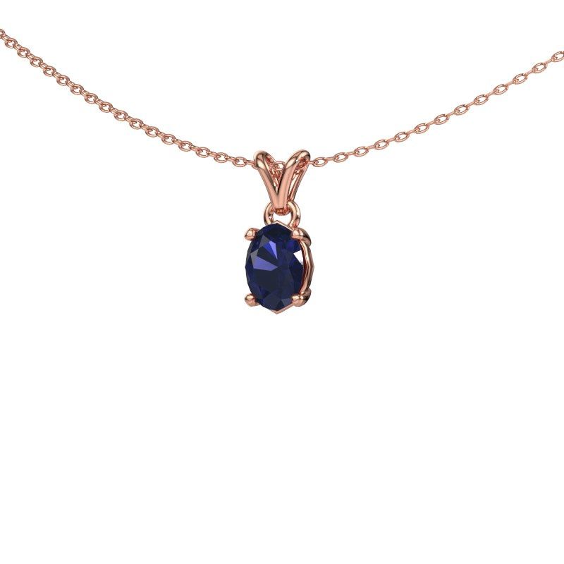Anhänger Lucy 1 585 Roségold Saphir 7x5 mm