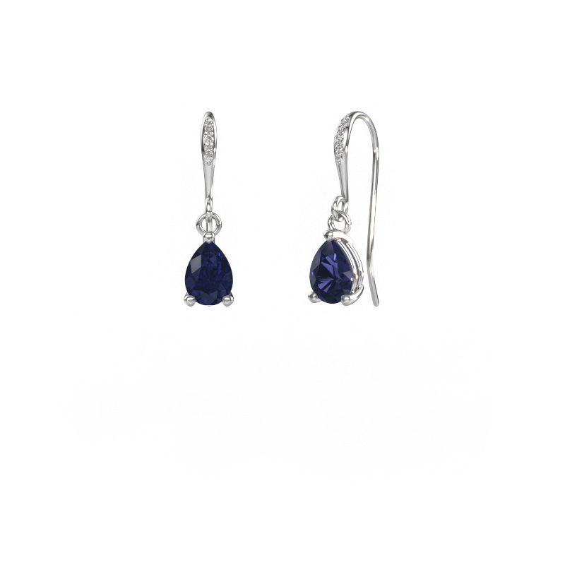 Drop earrings Laurie PER 2 585 white gold sapphire 7x5 mm