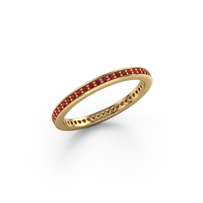 Vorsteckring Elvire 1 585 Gold Rubin 1.1 mm
