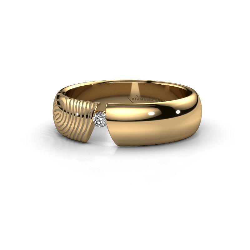Afbeelding van Trouwring Leonila<br/>585 goud ±5x1.8 mm<br/>Lab-grown diamant 0.03 crt