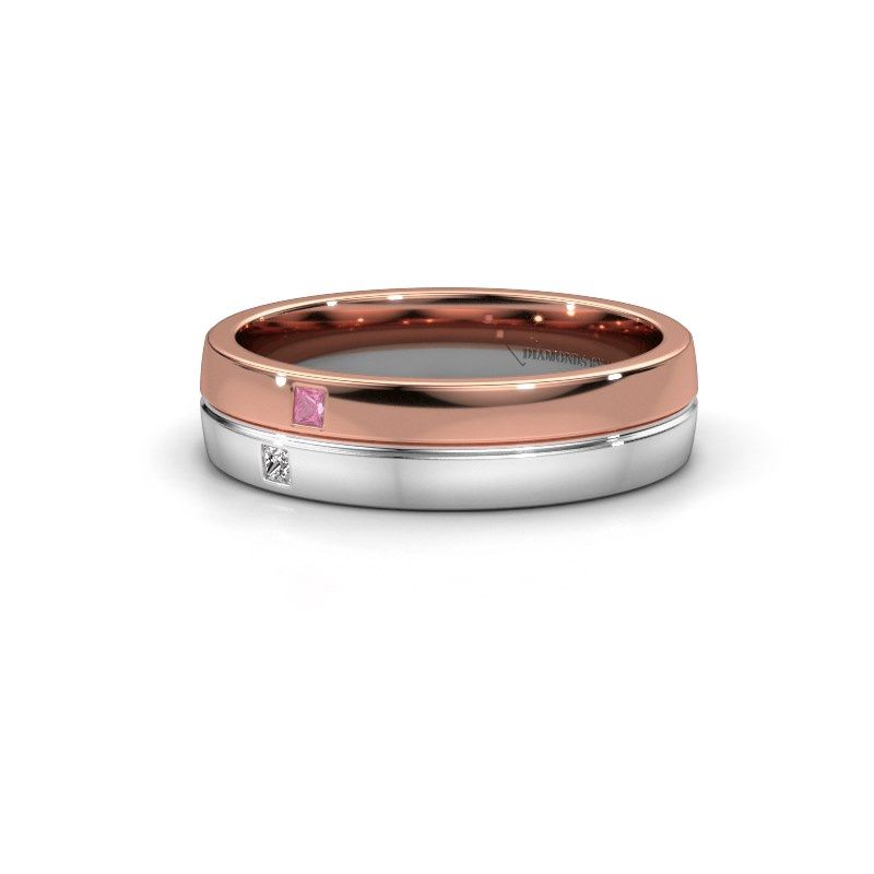 Image of Wedding ring WH0231L25BP<br/>585 rose gold ±5x2 mm<br/>Pink sapphire