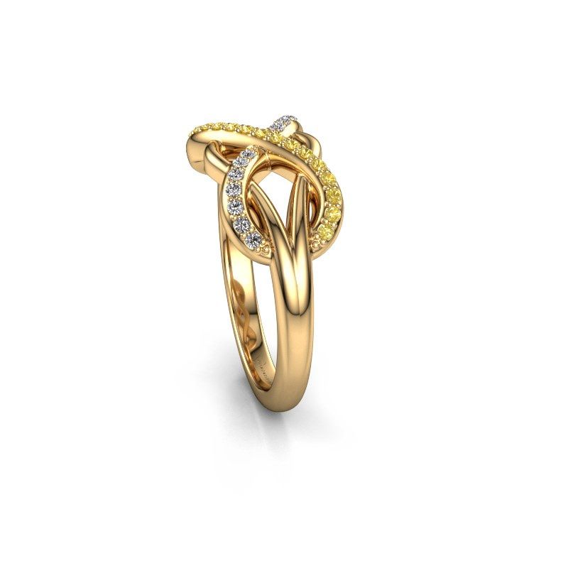 Image of Ring Lizan 585 gold yellow sapphire 1.1 mm