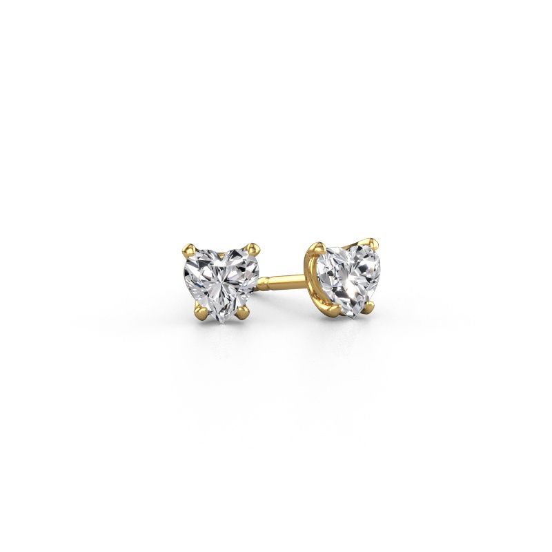 Oorbellen Sam Heart 585 goud diamant 0.50 crt