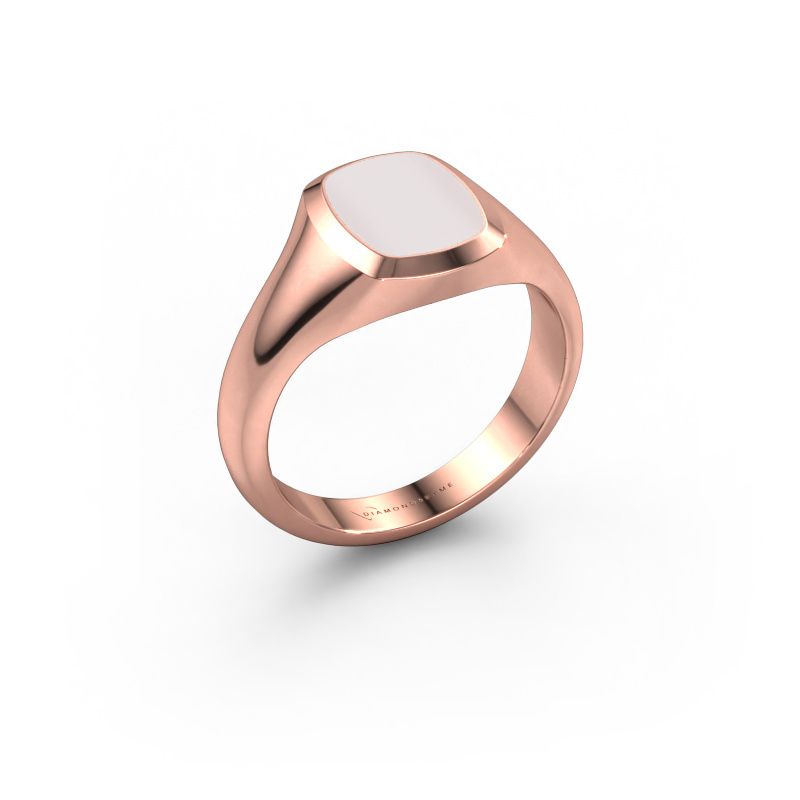 Bague pinky Benjamin 1 585 or rose nicolo rouge 10x8 mm