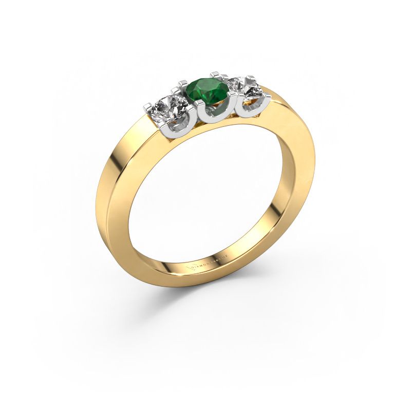 Ring Selina 1 585 Gold Smaragd 3.7 mm
