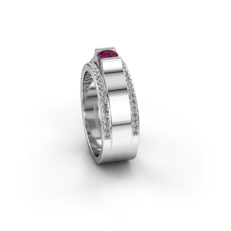 Image of Men's ring Danillo<br/>950 platinum<br/>Rhodolite 4.2 mm