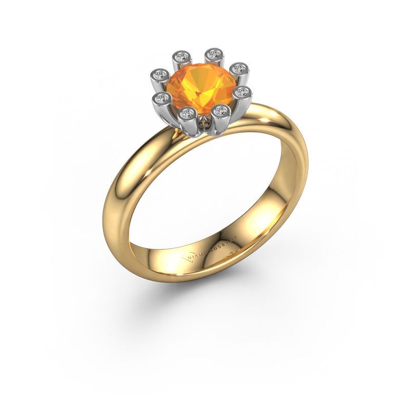Ring Carola 3 585 gold citrin 6 mm