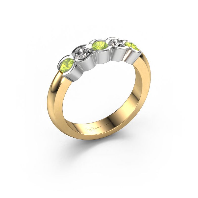 Ring Lotte 5 585 gold peridot 3 mm