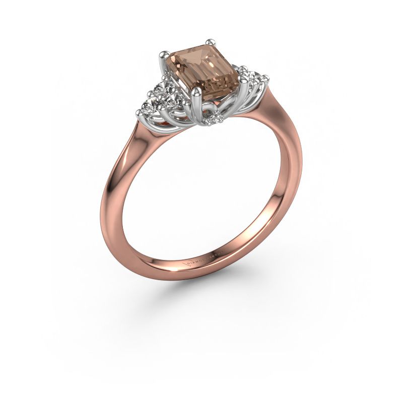 Engagement ring Felipa EME 585 rose gold brown diamond 1.343 crt