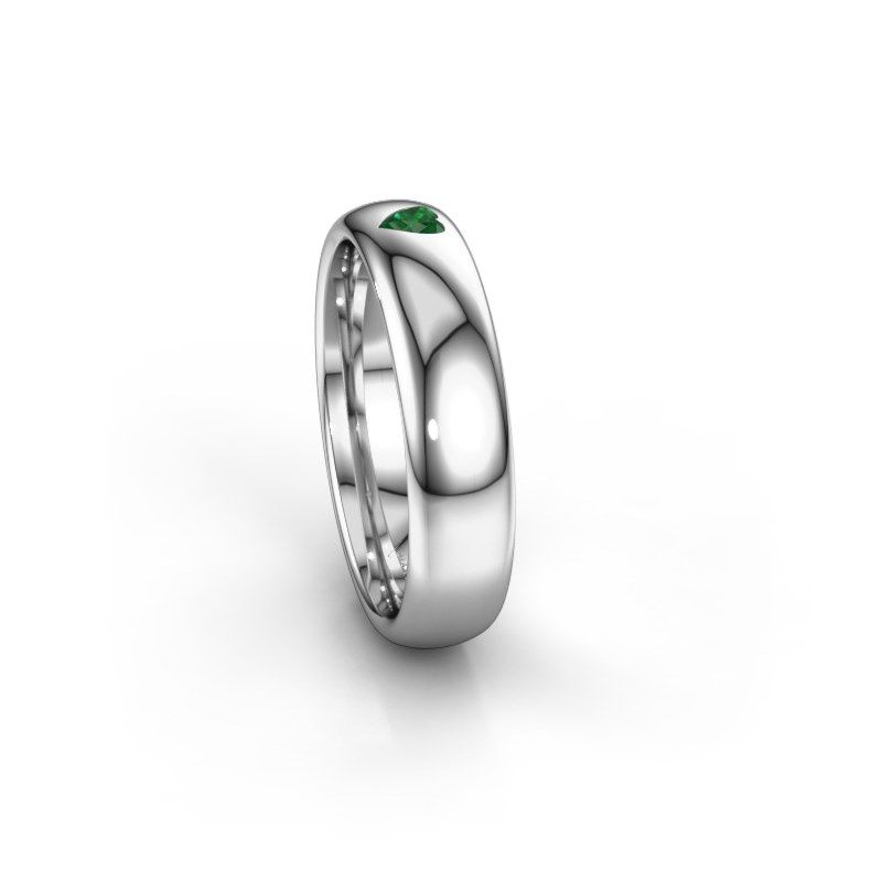 Afbeelding van Vriendschapsring WH0101L35BPHRT 950 platina smaragd ±5x2 mm